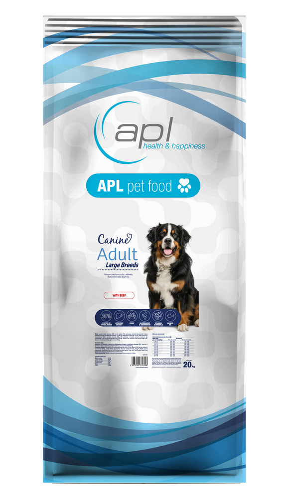 Euphoria VET Canine Adult Large APL Sucha Karma dla Psa z Wołowiną 20kg