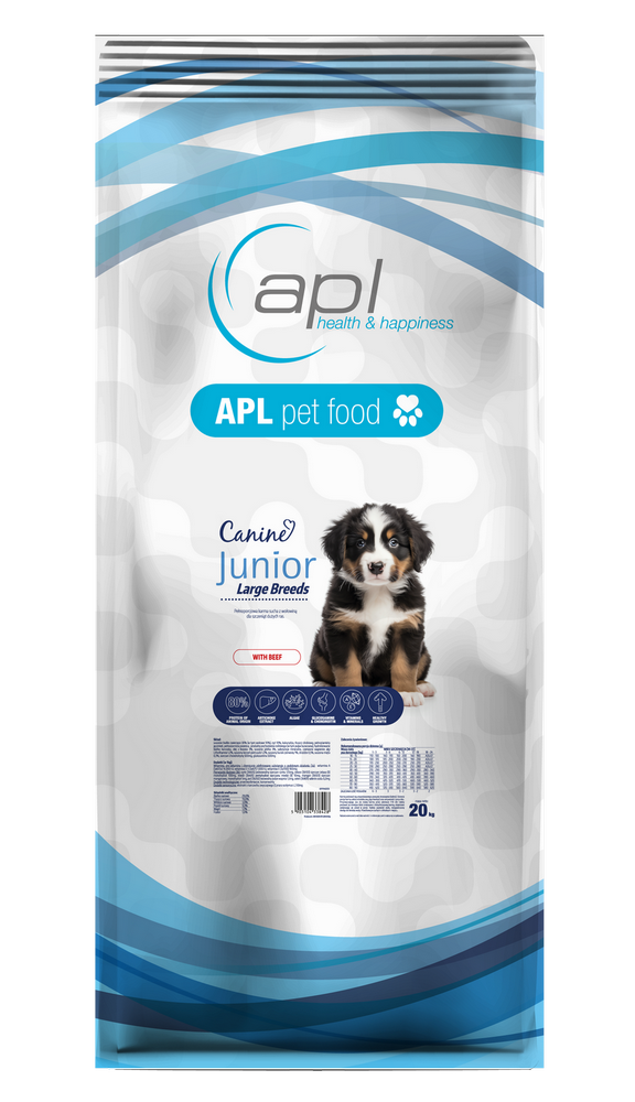 Euphoria VET Canine Junior Large APL Sucha Karma dla Szczeniąt z Wołowiną 20kg