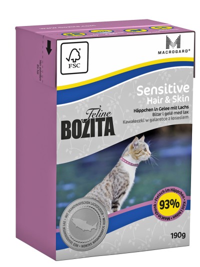 Karma mokra dla kota Bozita Sensitive Hair & Skin 190g