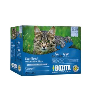Bozita Multibox Sterilised Delicate Meat Menu mięso w sosie 12x 85g