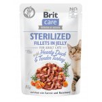 Karma mokra dla kotów sterylizowanych Brit Care Cat FJ STerilized Duck & Turkey in jelly 85g
