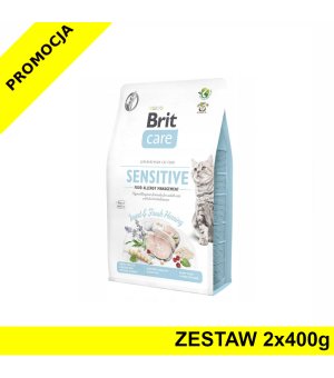 BRIT CARE Cat GF Insect Herring  ZESTAW 2x 400g