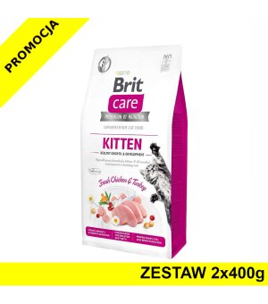 BRIT CARE Cat GF Kitten chicken and turkey ZESTAW 2x 400g