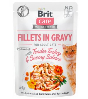 Karma mokra dla dorosłych kotów mix 4 smaków Brit Care Cat FG Flavour Box in Gravy 12x 85g 