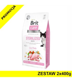 BRIT CARE dla kota Grain Free sterilised - sensitive ZESTAW 2x 400G