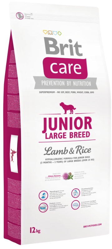 Karma sucha dla psa Brit Care Junior Large Breed  Lamb & Rice 12kg 