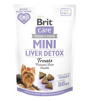 Brit Care Mini Treats Liver Detox Indyk 50g