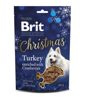 🎄🎁 BRIT Premium Christmas Przysmaki dla psa miękkie Indyk z Żurawiną 180g