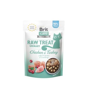 BRIT Raw Treat Cat dla dorosłych kotów liofilizowany przysmak z kurczakiem i indykiem URINARY 40g