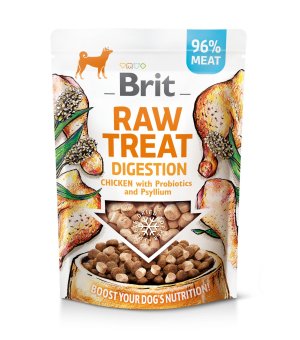 Brit Raw Treat Digestion Freeze-dried treat and topper Chicken with Probiotics and Psyllium 40g