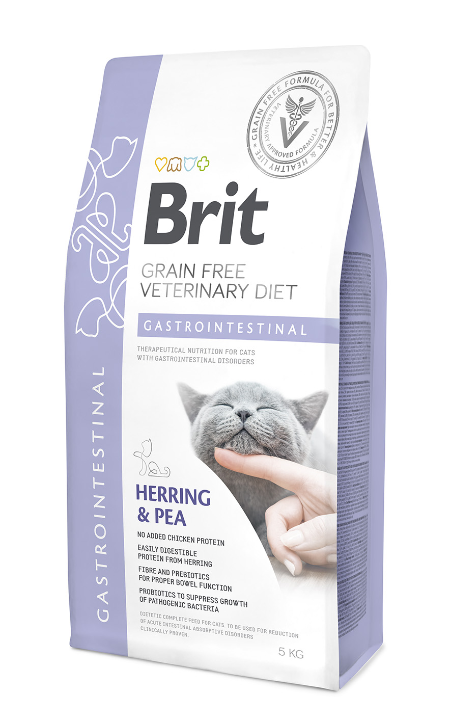 Brit Veterinary Diet Gastro Intestinal Herring&Pea sucha karma dla kota - 5kg - 5% rabat