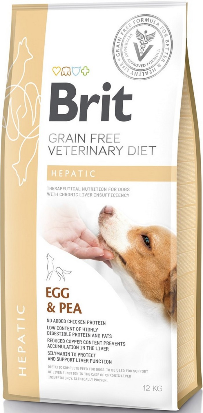 Brit Veterinary Diet Hepatic Egg & Pea  sucha karma dla psa - 12kg - 5% rabat w koszyku 