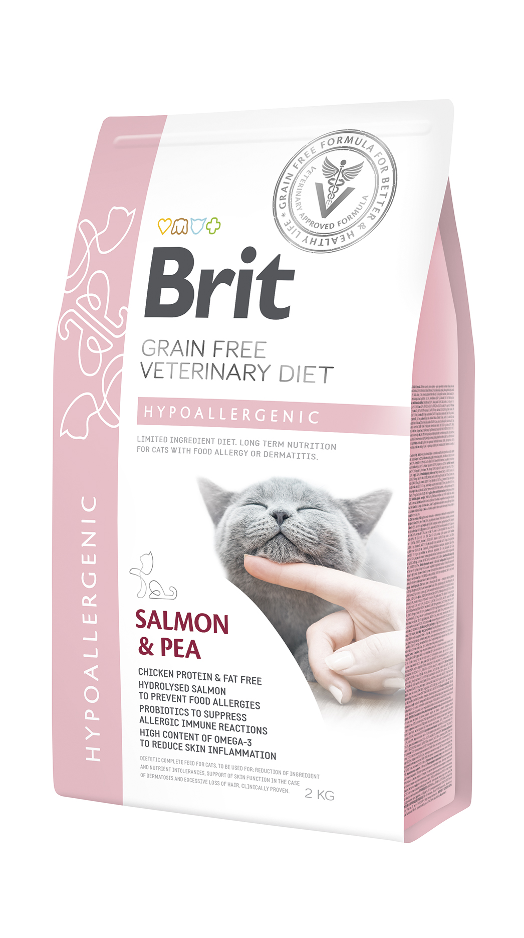 Brit Veterinary Diet Hypoallergenic Salmon&Pea sucha karma dla kota - 2kg - 5% rabat w koszyku