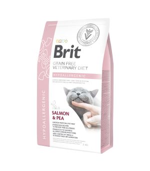 Brit Veterinary Diet Hypoallergenic Salmon&Pea sucha karma dla kota - 2kg - 5% rabat