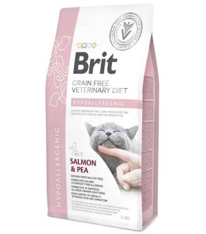 Brit Veterinary Diet Hypoallergenic Salmon&Pea sucha karma dla kota - 5kg - 5% rabat w koszyku