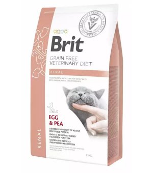Brit Veterinary Diet Renal Egg & Pea sucha karma dla kota - 2kg - 5% rabat w koszyku 