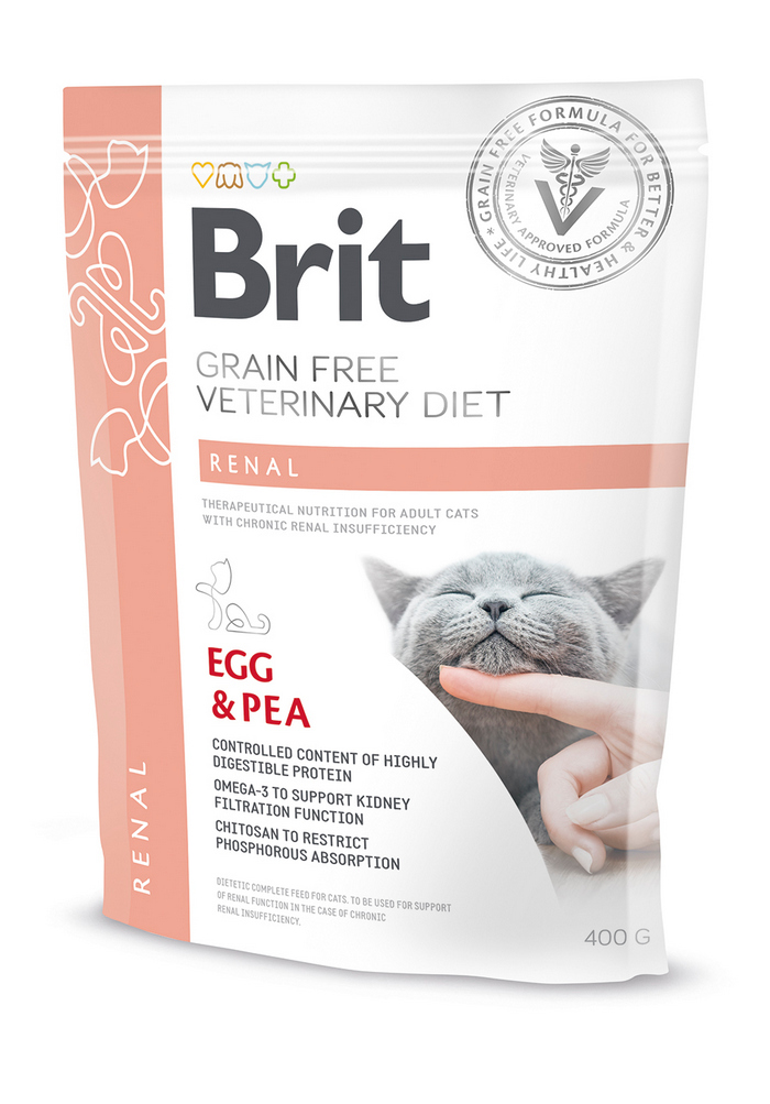 Brit Veterinary Diet Renal Egg & Pea sucha karma dla kota - 400g 