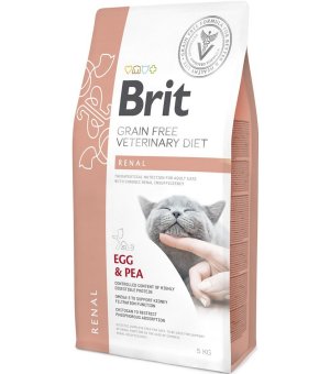 Brit Veterinary Diet Renal Egg & Pea sucha karma dla kota - 5kg - 5% rabat