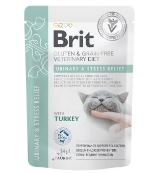 Brit Veterinary Diet Urinary & Calm Relief Turkey - mokra karma dla kota fileciki w sosie - 85g