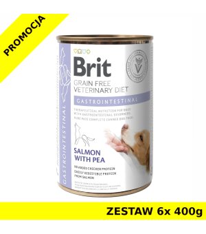 Karma mokra dla psa Brit Veterinary Diets Dog Gastrointestinal ZESTAW  6x 400g