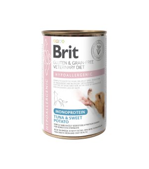 Brit Veterinary Diets Dog MONO Hypoallergenic Tuńczyk i Słodkie Ziemniaki 400g
