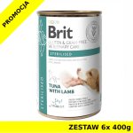 Brit Veterinary Diets Dog Sterilised ZESTAW 6x 400g - puszka