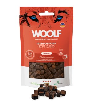 Brit Woolf Soft  Cubes Iberian Pork monoprotein 100g