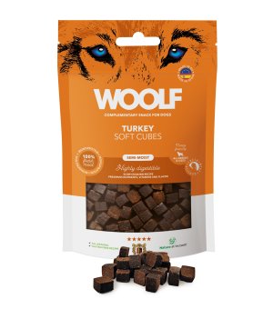 Brit Woolf Soft  Cubes Turkey monoprotein 100g