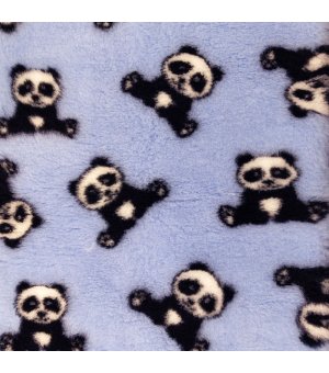 BUBA DRY BED antypoślizgowy Błękit Panda 75x50cm