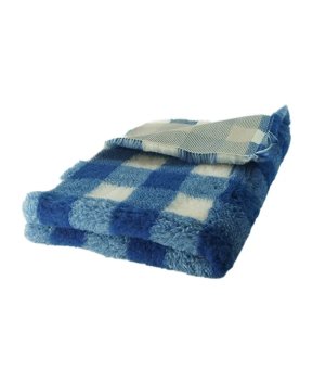 BUBA DRY BED antypoślizgowy Krata granat-pszeniczna 75x50cm
