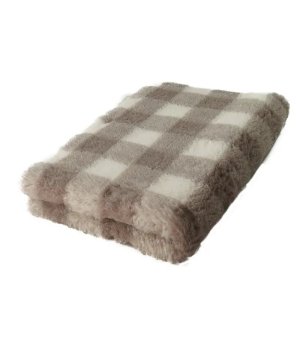 BUBA DRY BED antypoślizgowy Krata beżowo-brązowa 75x50cm