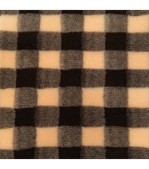 BUBA DRY BED antypoślizgowy Krata kremowo czekoladowa 75x50cm