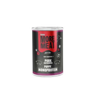 BUBA MORE MEAT karma mokra dla szczeniąt MONO Pure Wieprzowina 400g