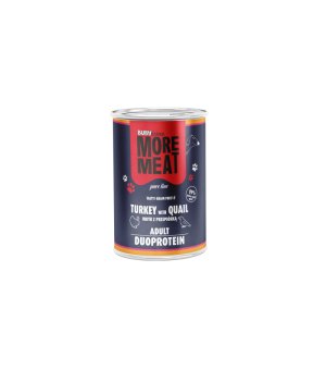 BUBA MORE MEAT karma mokra dla psów dorosłych DUO Pure Indyk z Przepiórką 400g
