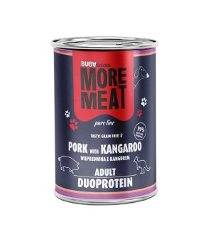 BUBA MORE MEAT karma mokra dla psów dorosłych DUO Pure Wieprzowina z Kangurem 400g