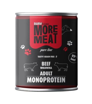 BUBA MORE MEAT karma mokra dla psów dorosłych MONO Pure Wołowina 800g