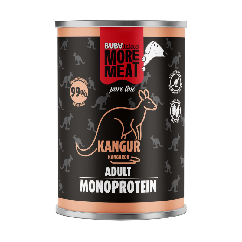 BUBA MORE MEAT karma mokra dla psów dorosłych MONO Pure Kangur 400g