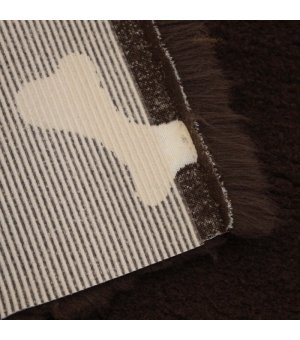 BUBA PET Dry Bed Antypoślizgowy Łapy i Kości Brąz 50x37cm