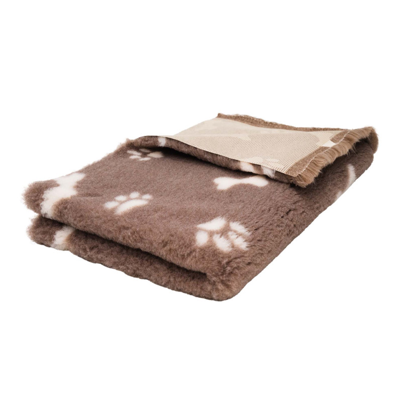 BUBA PET Dry Bed Antypoślizgowy Łapy i Kości Beż 50x37cm