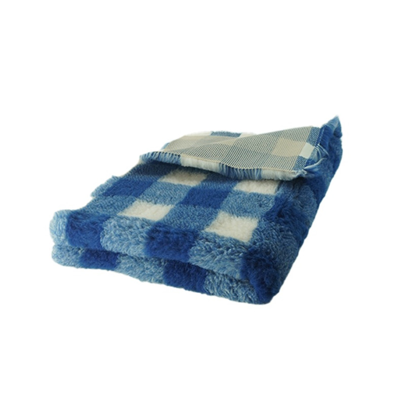 BUBA PET Dry Bed Antypoślizgowy Krata Beż i Granatowy 50x37cm