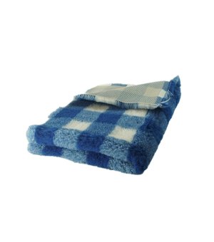BUBA PET Dry Bed Antypoślizgowy Krata Beż i Granatowy 50x37cm