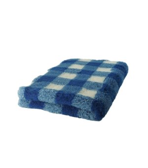 BUBA PET Dry Bed Antypoślizgowy Krata Beż i Granatowy 50x37cm