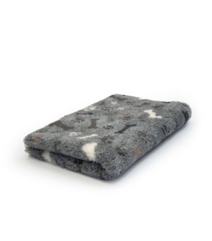 BUBA PET Dry Bed Antypoślizgowy Szare w Kości i Łapki 100x75cm