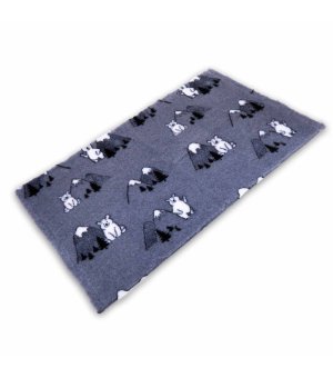 BUBA PET Dry Bed Antypoślizgowy Szare w Misie Polarne 100x75cm