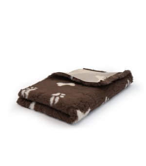 BUBA PET Dry Bed Antypoślizgowy Łapy i Kości Brąz 150x100cm