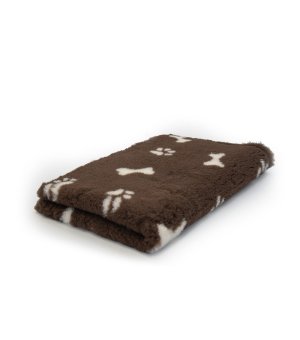 BUBA PET Dry Bed Antypoślizgowy Łapy i Kości Brąz 150x100cm
