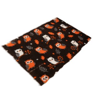 BUBA PET DRY BED Brązowe Sowy 100x75cm