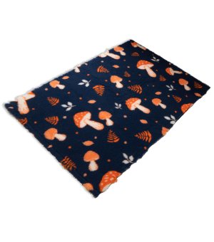 BUBA PET DRY BED Granatowy w Grzybki 100x75cm