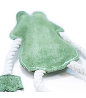 BUBA PET  Skorzana Żaba ze sznurami Eco-line