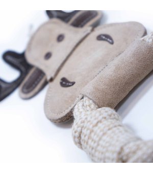 BUBA PET  Skorzany Łoś ze sznurem Eco-line